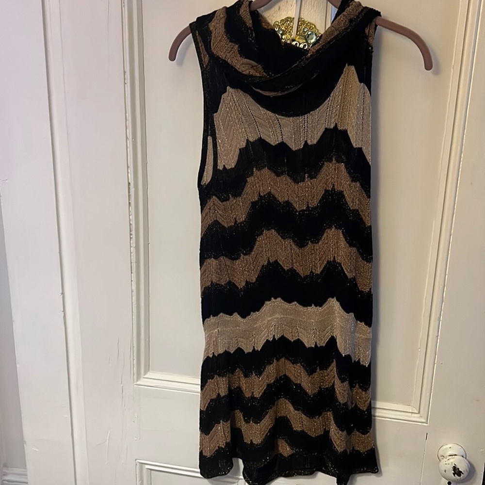 Minidress Tunic With Metallic Threads - image 1